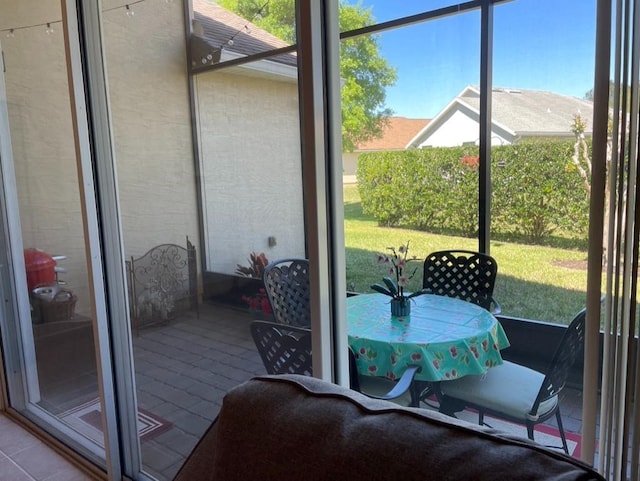 view of sunroom / solarium