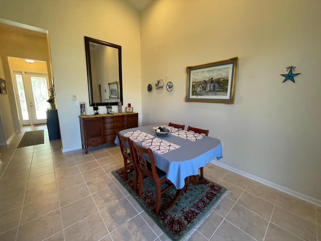 recreation room featuring light tile patterned floors