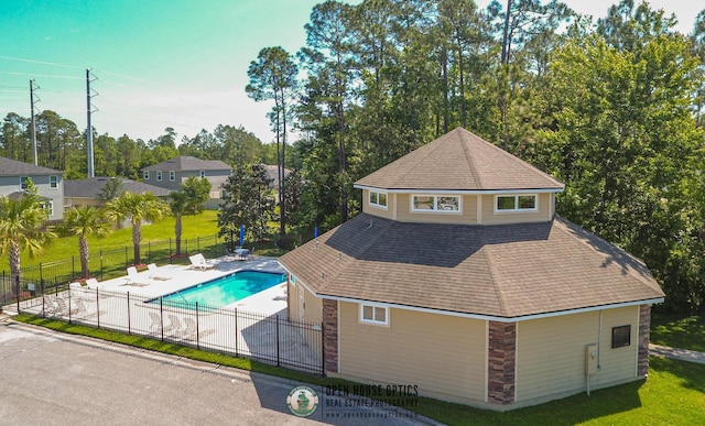 132 Fallen Timber Way, Saint Augustine, FL 32084 - view of swimming pool with a patio and view of wooded area