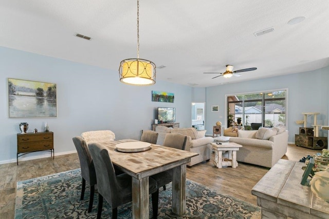 132 Fallen Timber Way, Saint Augustine, FL 32084 - dining space featuring wood finished floors and a ceiling fan