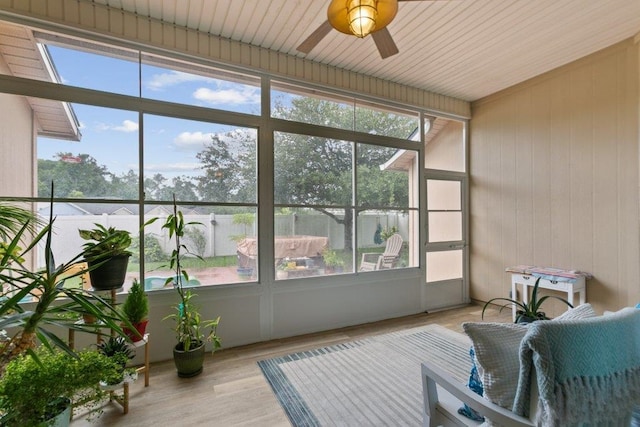 132 Fallen Timber Way, Saint Augustine, FL 32084 - sunroom with a ceiling fan and plenty of natural light
