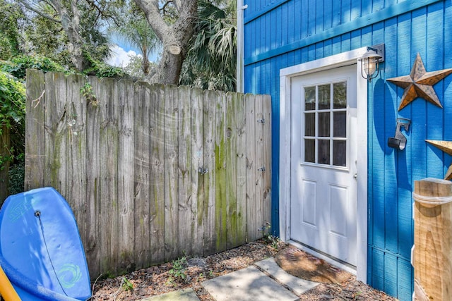 view of doorway to property