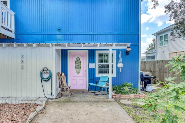 view of doorway to property