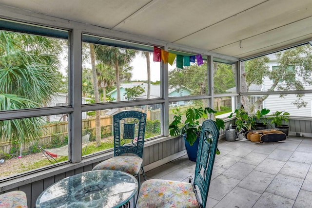 view of sunroom / solarium