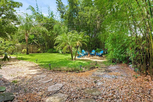 605 A St, Saint Augustine, FL 32080 - view of yard featuring an outdoor fire pit