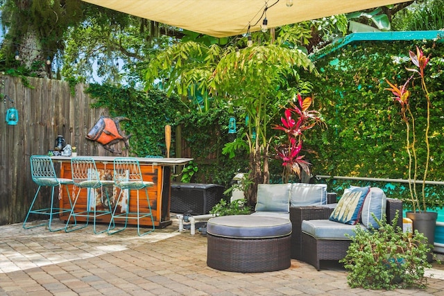 605 A St, Saint Augustine, FL 32080 - view of patio with an outdoor living space