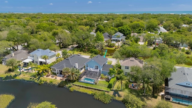 517 Weeping Willow Ln, Saint Augustine, FL 32080 - aerial view of residential area with a nearby body of water and a forest