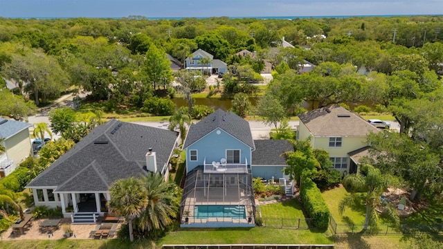 517 Weeping Willow Ln, Saint Augustine, FL 32080 - aerial view of residential area featuring a pool area