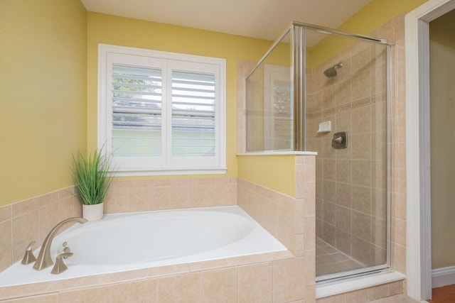 517 Weeping Willow Ln, Saint Augustine, FL 32080 - bathroom with a stall shower and a garden tub