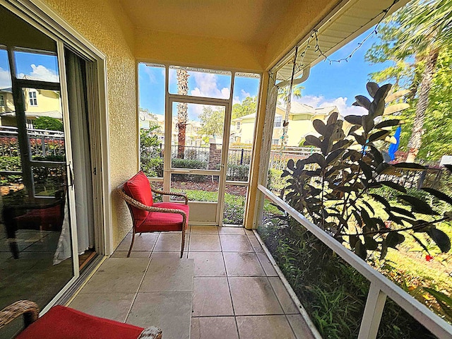 view of sunroom / solarium