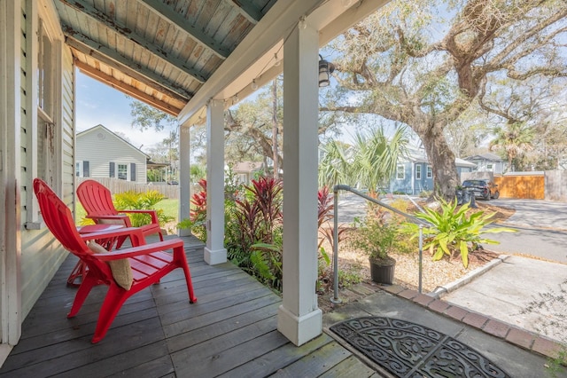 73 Kings Ferry Way, Saint Augustine, FL 32084 - wooden deck with fence