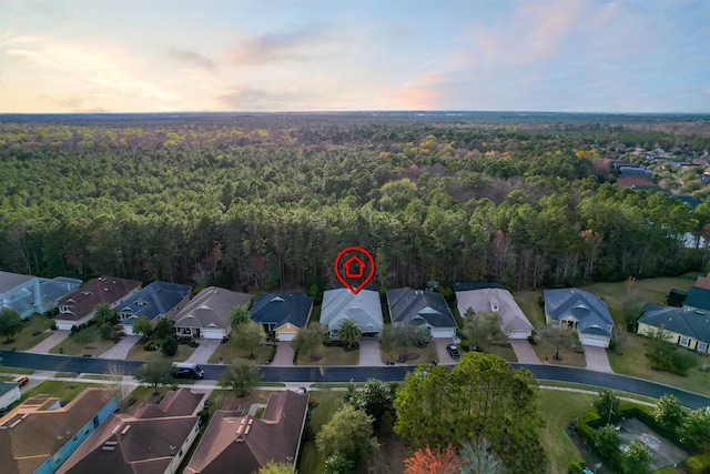 aerial view featuring a residential view