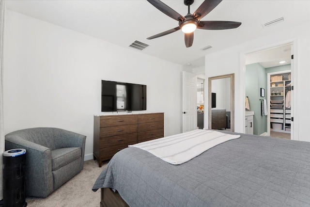 839 Lightsey Crossing Ln, Saint Augustine, FL 32084 - bedroom with light carpet and a ceiling fan