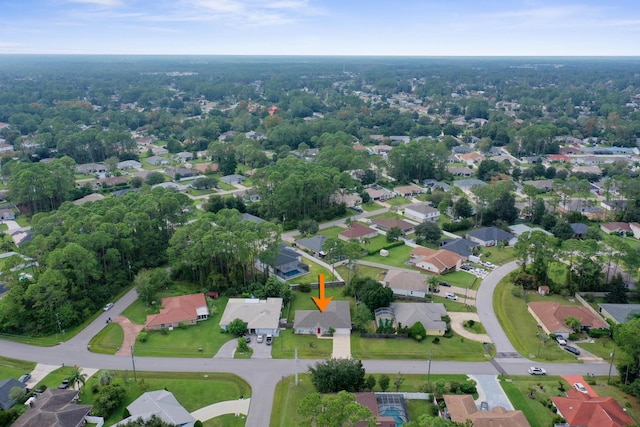 drone / aerial view featuring a residential view