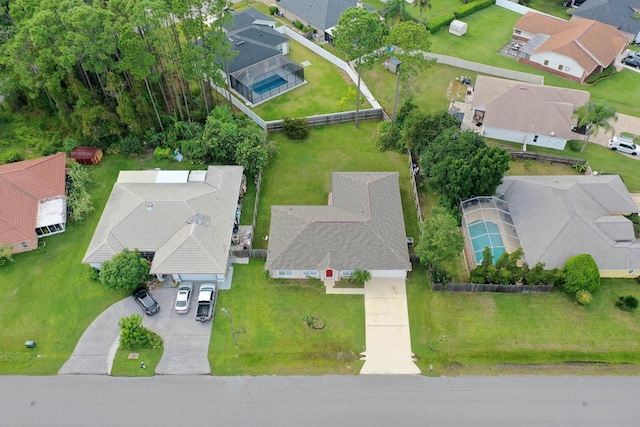 bird's eye view featuring a residential view