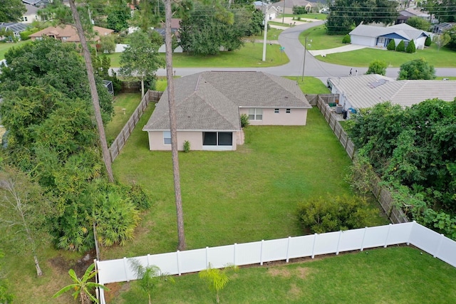 aerial view featuring a residential view