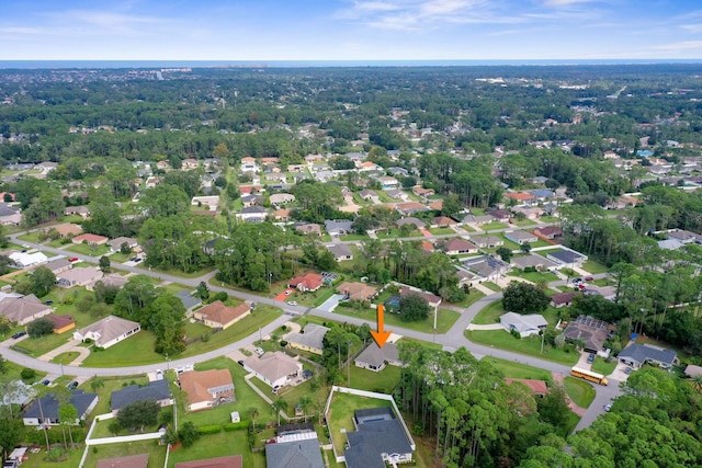 drone / aerial view with a residential view