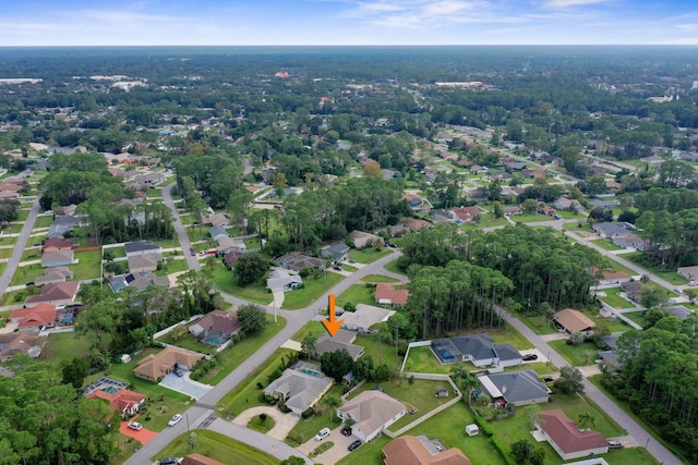 bird's eye view featuring a residential view