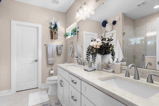 633 W Pope Rd, Saint Augustine, FL 32080 - full bathroom featuring double vanity and a stall shower