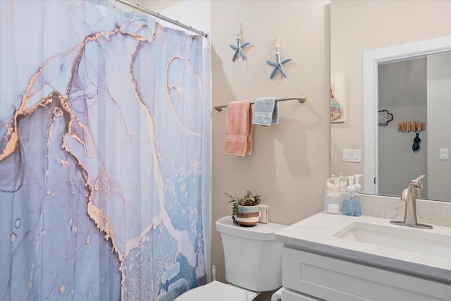 633 W Pope Rd, Saint Augustine, FL 32080 - bathroom featuring vanity and a shower with curtain