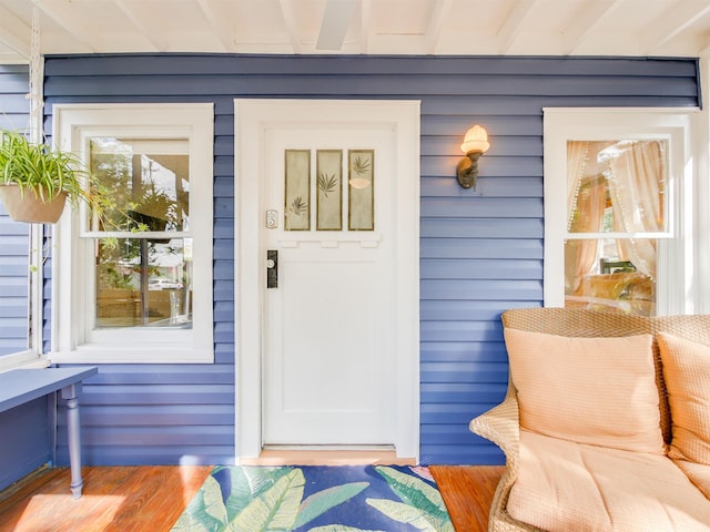 view of doorway to property