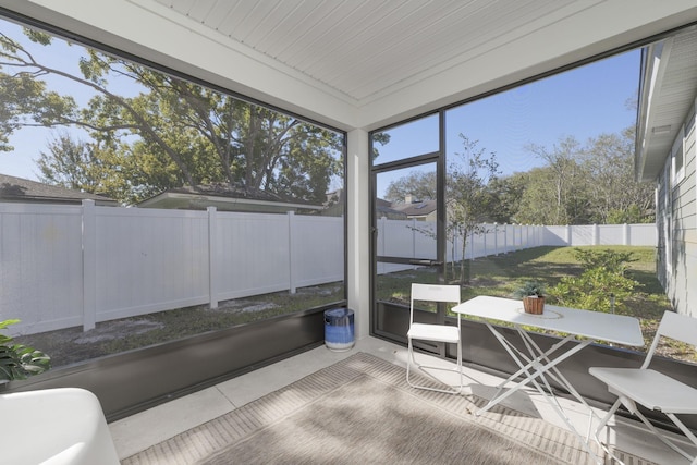 view of sunroom