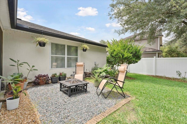 775 E Red House Branch Rd, Saint Augustine, FL 32084 - view of yard with a fire pit and a patio