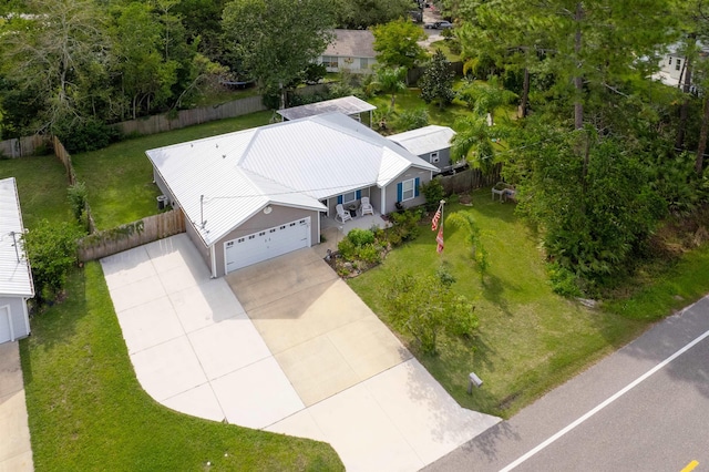 view from above of property