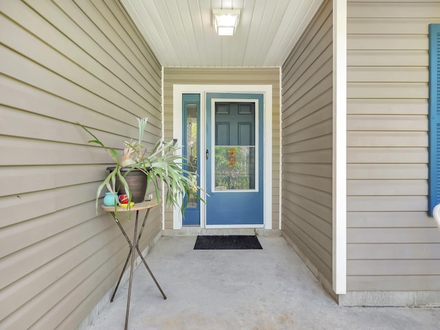 view of exterior entry