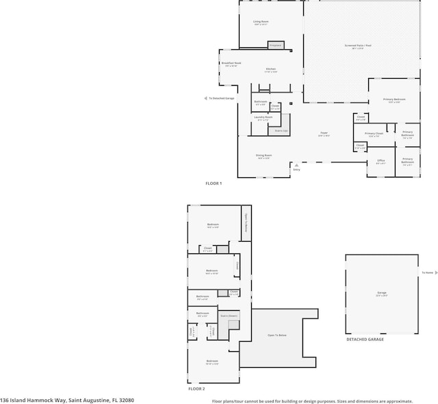 136 Island Hammock Way, Saint Augustine, FL 32080 - floor plan / room layout