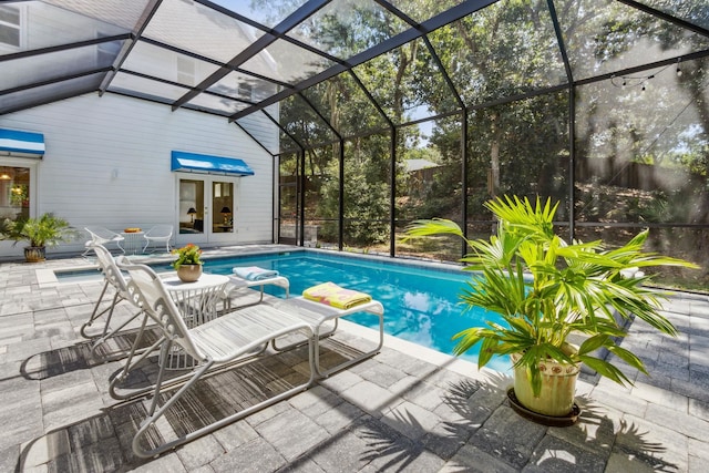 136 Island Hammock Way, Saint Augustine, FL 32080 - swimming pool featuring french doors, a patio area, and a lanai
