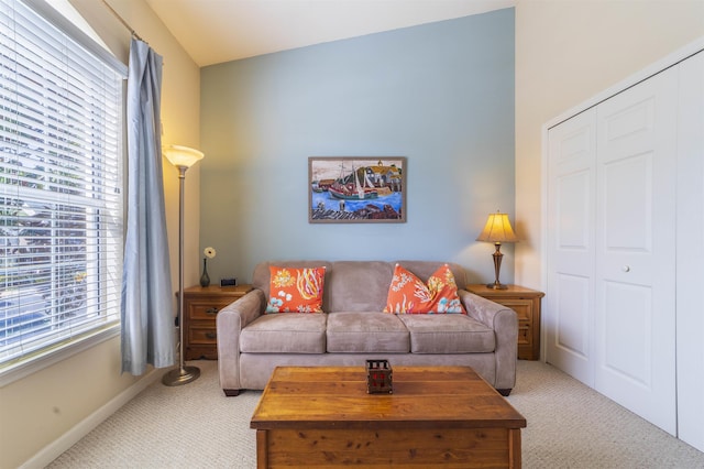 view of carpeted living room