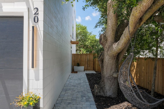 view of home's exterior featuring a patio