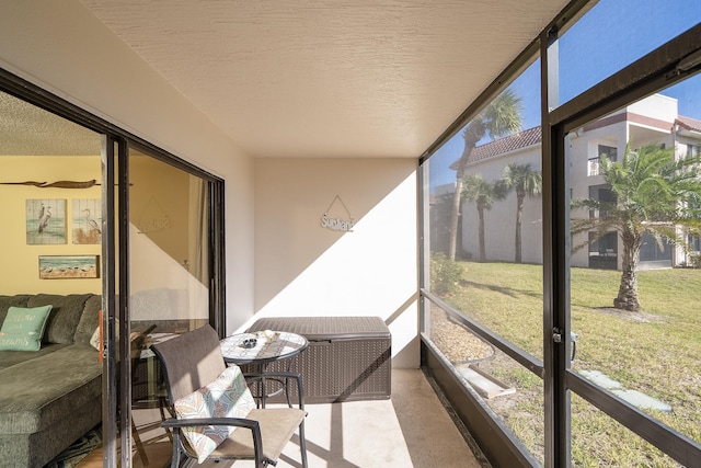 view of sunroom