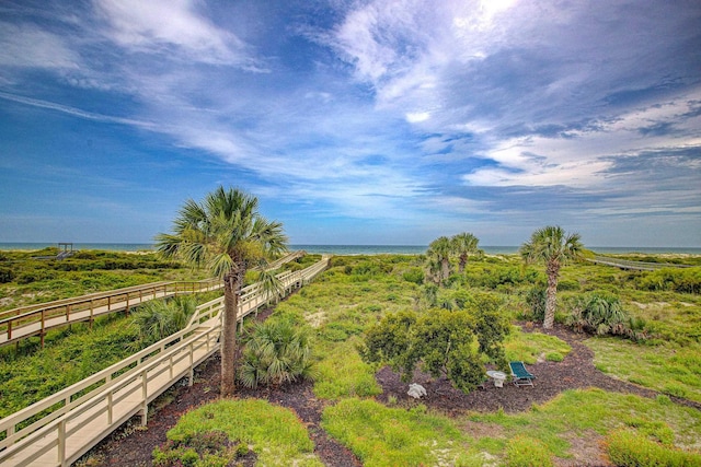4 Oceanside Dr, Saint Augustine Beach, FL 32080 - view of yard featuring a water view