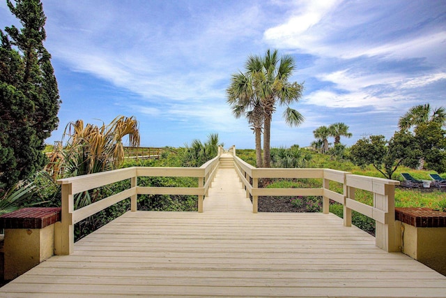4 Oceanside Dr, Saint Augustine Beach, FL 32080 - view of wooden terrace