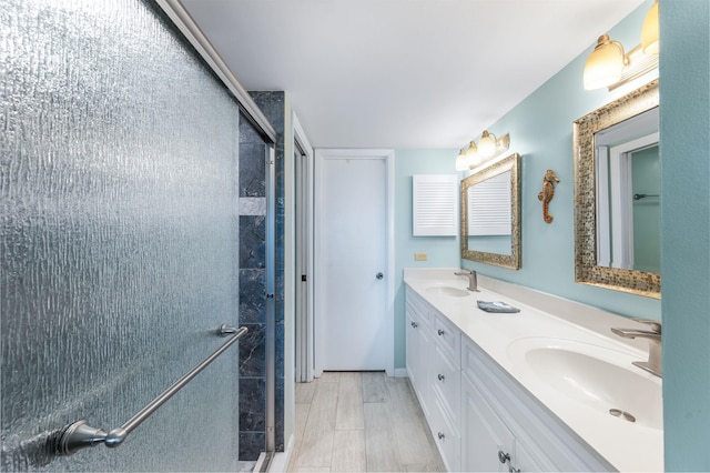 7780 S A1A Unit 101, Saint Augustine, FL 32080 - full bathroom with a stall shower and double vanity