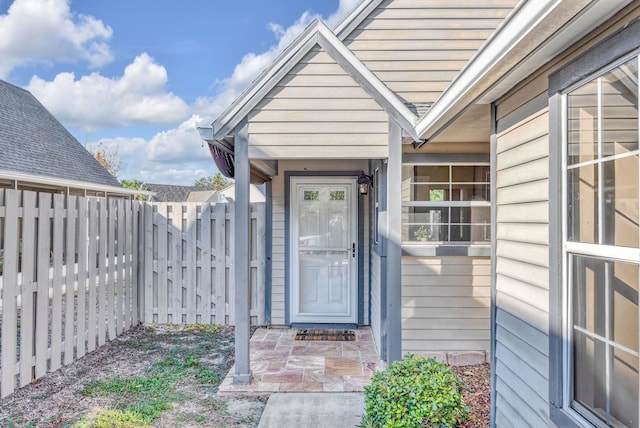 view of doorway to property