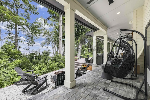 10351 N County Road 13, Saint Augustine, FL 32092 - view of patio with a ceiling fan
