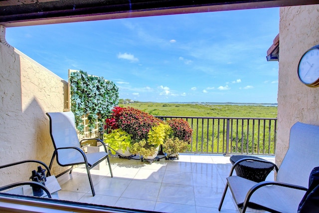 balcony with a rural view