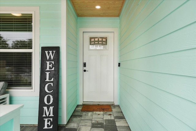 view of doorway to property