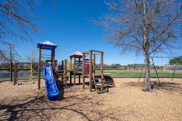 view of community jungle gym