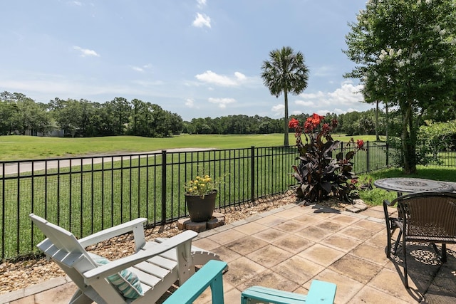 2077 W Lymington Way, Saint Augustine, FL 32084 - view of patio / terrace with view of golf course and view of wooded area