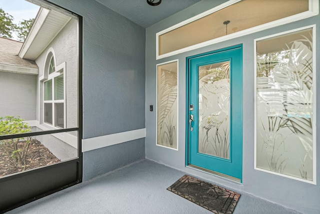 view of doorway to property