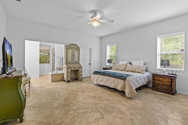 bedroom with ceiling fan