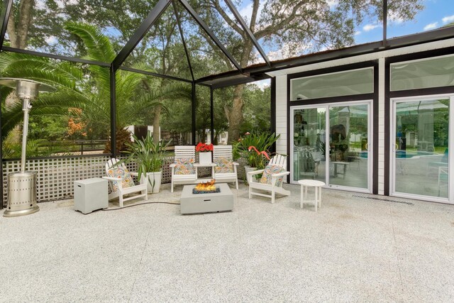 sunroom / solarium with a wealth of natural light and lofted ceiling