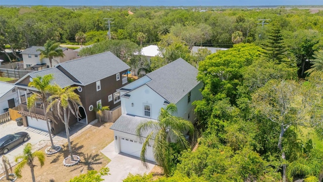 2 Lisbon St, Saint Augustine, FL 32080 - aerial perspective of suburban area featuring a heavily wooded area