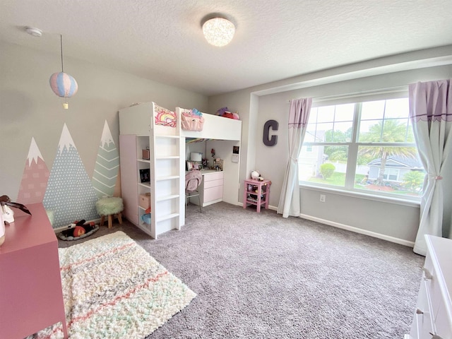 118 Sierras Loop, Saint Augustine, FL 32086 - carpeted bedroom with a textured ceiling and baseboards