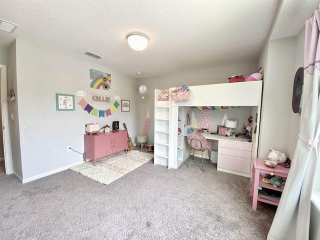 118 Sierras Loop, Saint Augustine, FL 32086 - bedroom with carpet flooring, an office area, and a textured ceiling