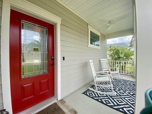 118 Sierras Loop, Saint Augustine, FL 32086 - entrance to property with a porch and ceiling fan